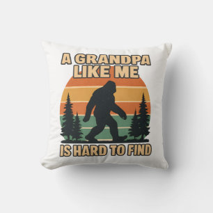 Vintage Grandpa Bigfoot Retro Sasquatch Funny Cushion