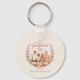 Vintage Grandparents Day Classic Key Ring
