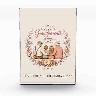 Vintage Grandparents Day Photo Block
