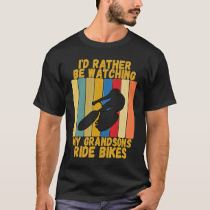 Vintage Grandparents Rather Watch Grandsons Bike R T-Shirt