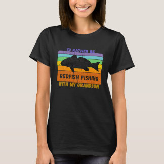 Vintage Grandparents Watch My Grandson Redfish T-Shirt