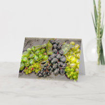 Vintage Grape Digital Art Greeting Card