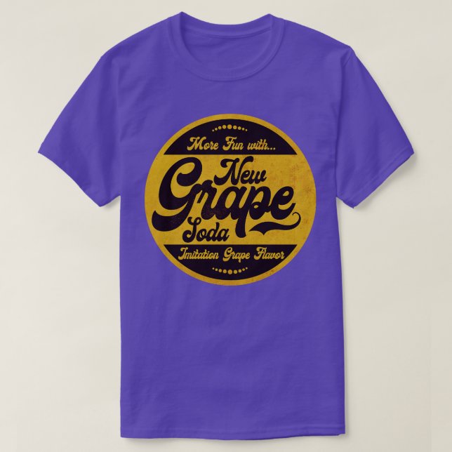 Vintage Grape Flavour Soda T-Shirt (Design Front)