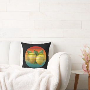 Vintage grape fruits food heathy vegan cushion