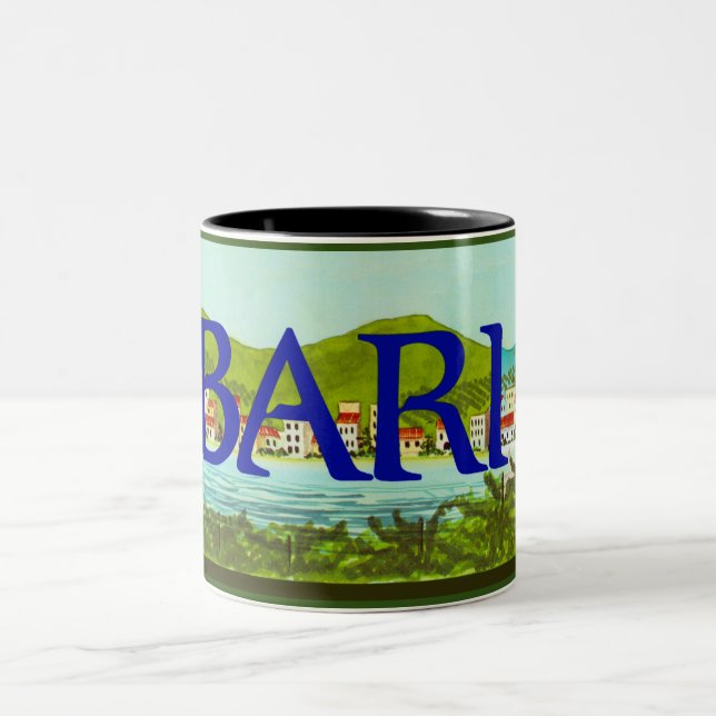 Vintage Grape Label for Bari Italy Mug (Center)