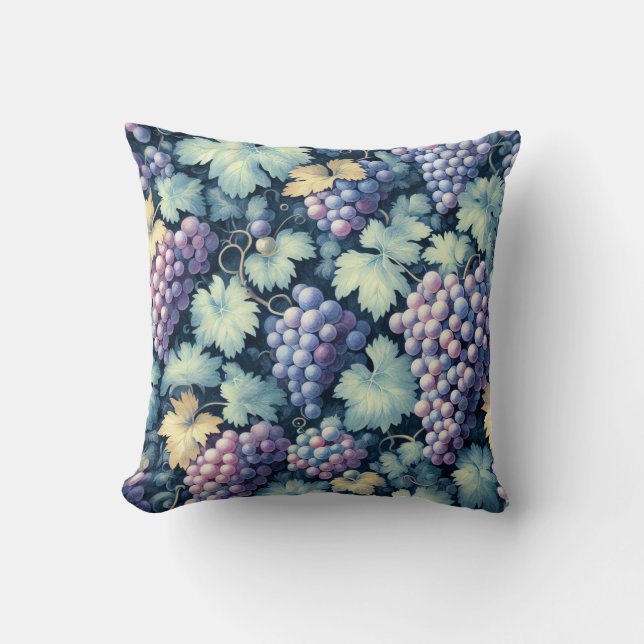 Vintage Grape Pattern Cushion (Front)