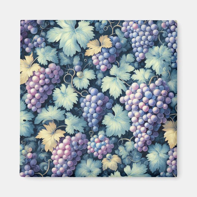 Vintage Grape Pattern Magnet (Front)