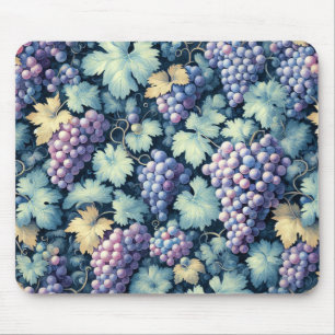 Vintage Grape Pattern Mouse Mat