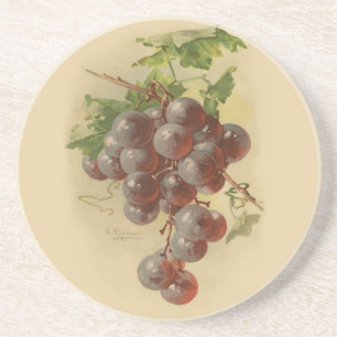 Vintage grapes coaster