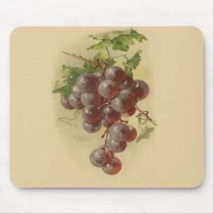 Vintage grapes mouse mat
