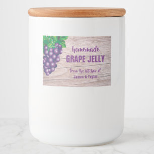 Vintage grapes on rustic barn wood background food label