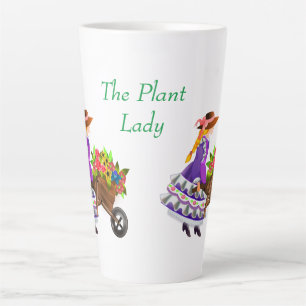 Vintage Graphic Floral Plant Lovers Latte Mug