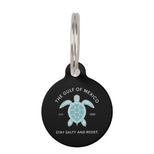 Vintage Graphic Sea Turtle Gulf of Mexico T-Shirt Pet Tag