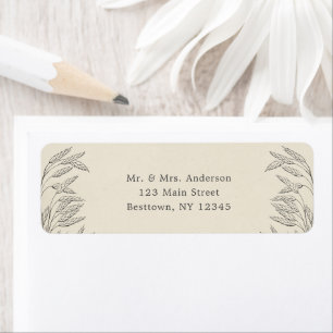 Vintage Grass Line Art