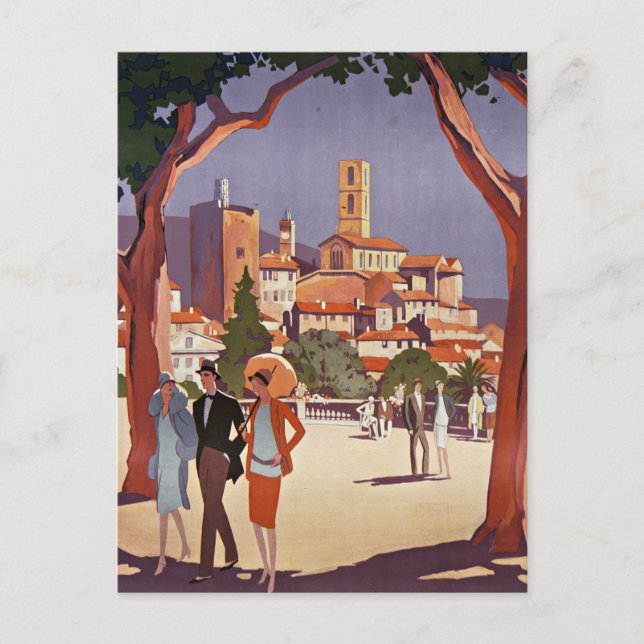 Vintage Grasse Summer Art Postcard (Front)