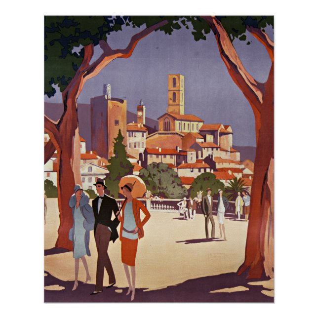 Vintage Grasse Summer Art Poster (Front)