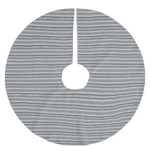 Vintage grayscale graphic striped pattern brushed polyester tree skirt