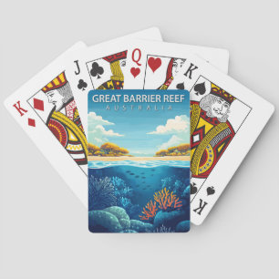 Vintage Great Barrier Reef Australia Travel Playing Cards