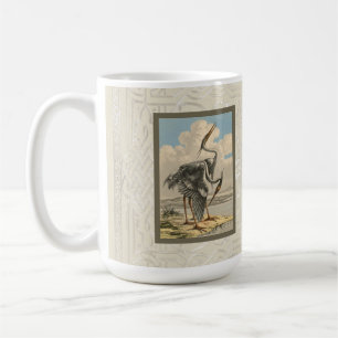 Vintage Great Blue Heron Dramatic Ornithology Bird Coffee Mug