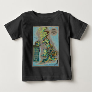 Vintage Great Britain Resources Map Baby T-Shirt
