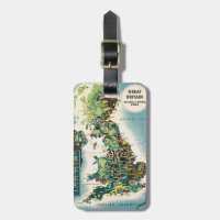 Vintage Great Britain Resources Map