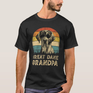 Vintage Great Dane Grandpa Dog Lovers Father s Day T-Shirt