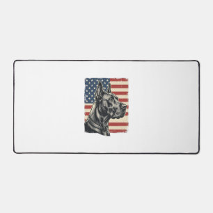 Vintage Great Dane Patriotic Flag Vector Design_1 Desk Mat