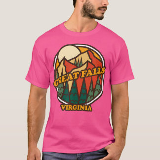 Vintage Great Falls Virginia Mountain Hiking Souve T-Shirt