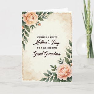 Vintage Great Grandma Love Card