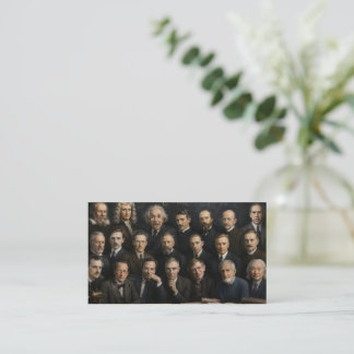 Vintage Great Scientists Portrait Collage | Histor Business Card