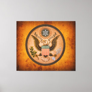 Vintage Great SEAL of the United States 1890 Canvas Print