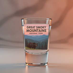 Vintage Great Smoky Mountains Park Shot Glass