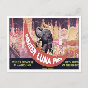 Vintage Greater Luna Park Postcard