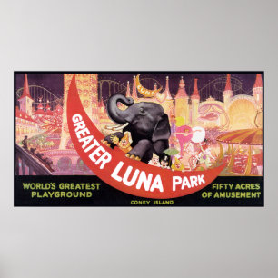 Vintage Greater Luna Park Poster