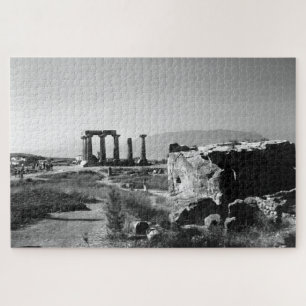 Vintage Greece Ancient Corinth Apollo temple Jigsaw Puzzle