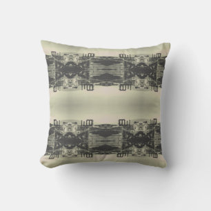 Vintage Greece Ancient Corinth Apollo temple Throw Cushion