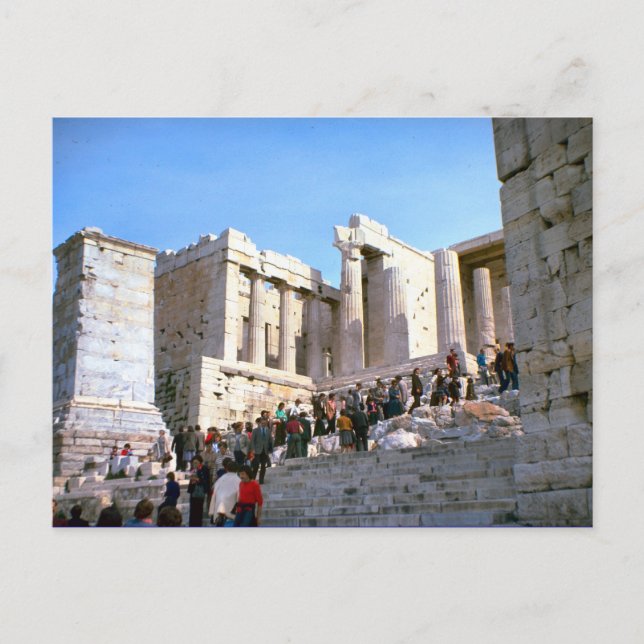 Vintage Greece, Athens, Acropolis, Postcard (Front)