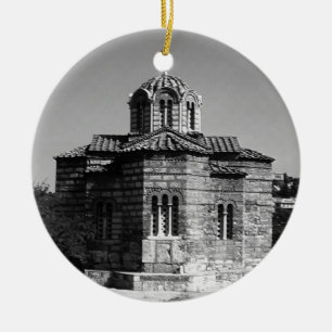 Vintage Greece Athens Church of the Holy Apostles Ceramic Tree Decoration