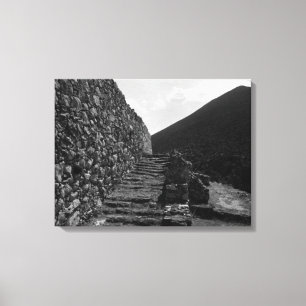 Vintage Greece Athens Mycenae royal stairs Canvas Print