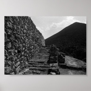 Vintage Greece Athens Mycenae royal stairs Poster