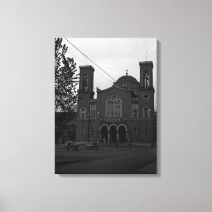 Vintage Greece Athens Panagia Gorgoepikoos Church Canvas Print