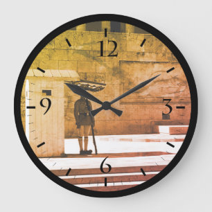 Vintage Greece Athens Tomb of the Unknown Soldier Large Clock