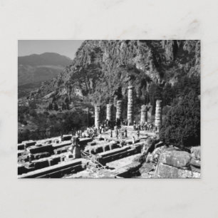 Vintage Greece Delphi Apollo Temple Postcard