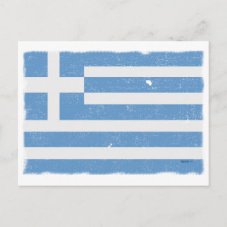 Vintage Greece Flag Postcard
