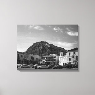 Vintage Greece Nafplion Venetian castle Canvas Print