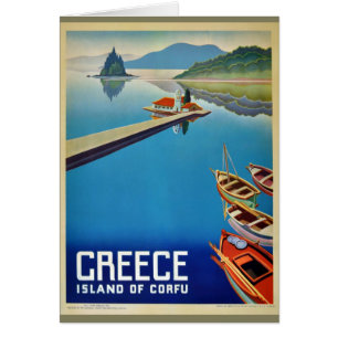 Vintage Greece Travel - Island of Corfu