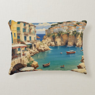 Vintage Greece Travel - Island of Corfu Decorative Cushion