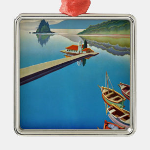 Vintage Greece Travel - Island of Corfu Metal Tree Decoration