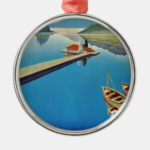 Vintage Greece Travel - Island of Corfu Metal Tree Decoration