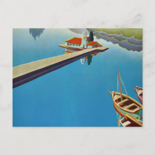 Vintage Greece Travel - Island of Corfu Postcard